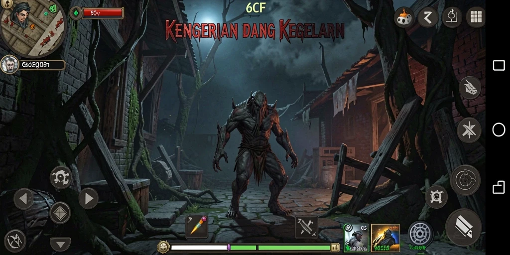Gameplay horor intens dengan suasana menyeramkan di 6CF.
