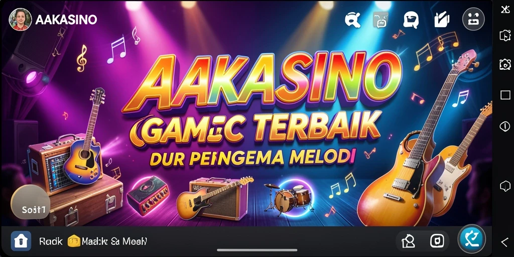 Screenshot gameplay AAKASINO menampilkan pemain yang bersaing dalam permainan musik.