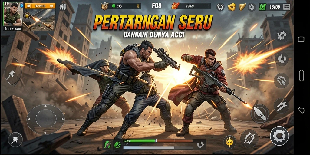 Tampilan gameplay seru dan mendebarkan di FO8.