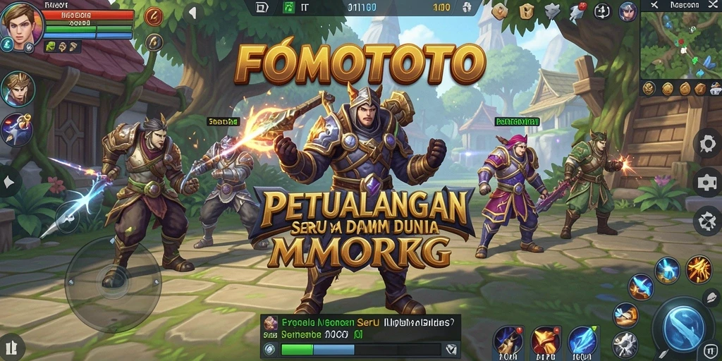 Gameplay seru FOMOTOTO dalam dunia MMORPG yang luas.