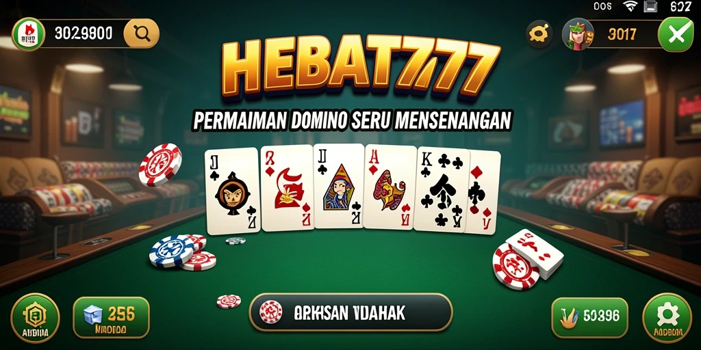 Gameplay mendebarkan dalam HEBAT777, merasakan keseruan bermain domino.
