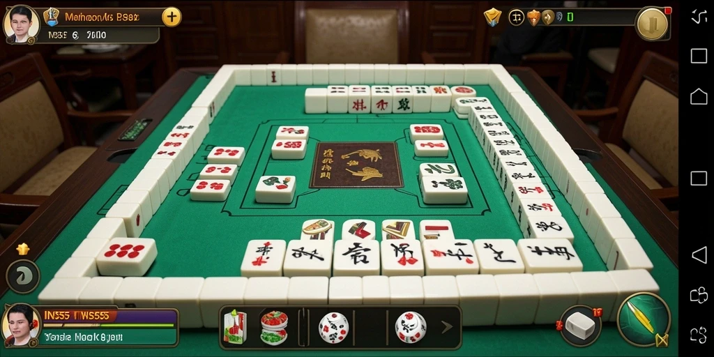 Screenshot gameplay INS55 menampilkan tantangan seru dalam mencocokkan ubin Mahjong.