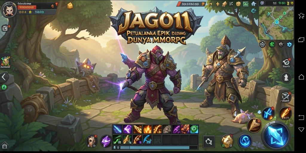 Tangkapan layar JAGO11 menampilkan aksi pertempuran spektakuler dalam dunia MMORPG.