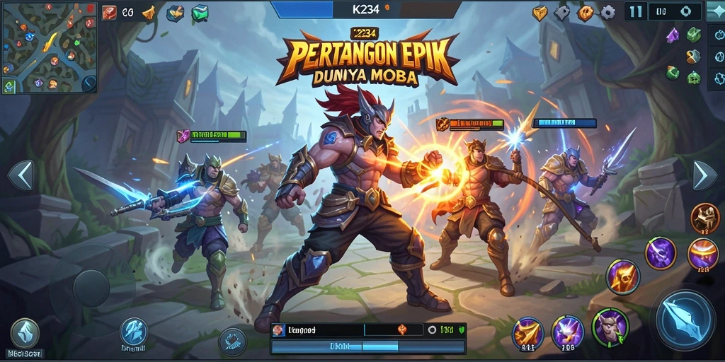 Gameplay seru dan penuh strategi dari K234 dengan pertarungan tim yang menegangkan.