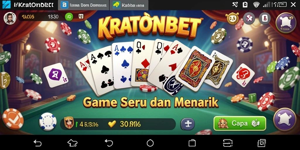 Tampilan gameplay seru dari KRATONBET dalam permainan Domino.
