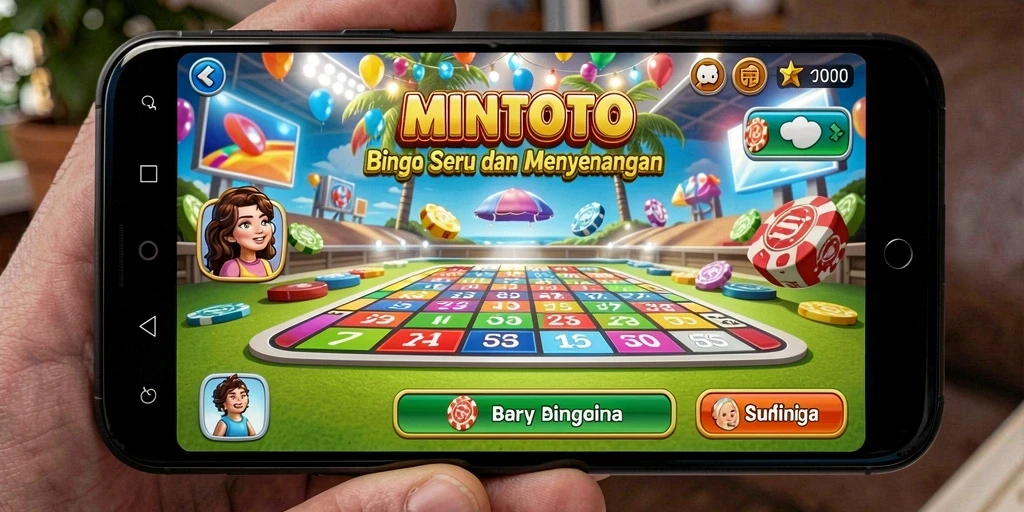 Screenshot utama MINTOTO menampilkan gameplay Bingo yang menarik.