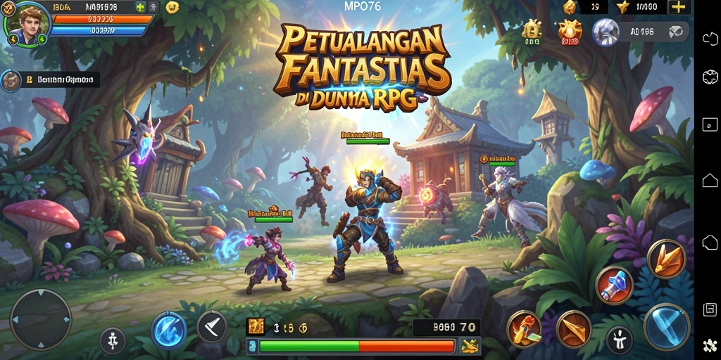 Tangkapan layar MPO76 menunjukkan pertarungan seru di dunia RPG.