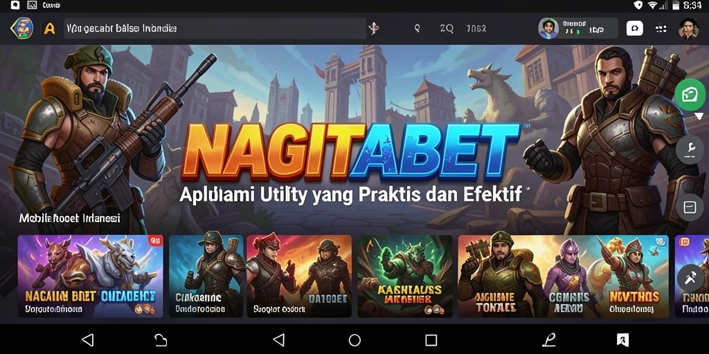 Tampilan antarmuka NAGITABET yang sederhana dan menarik.