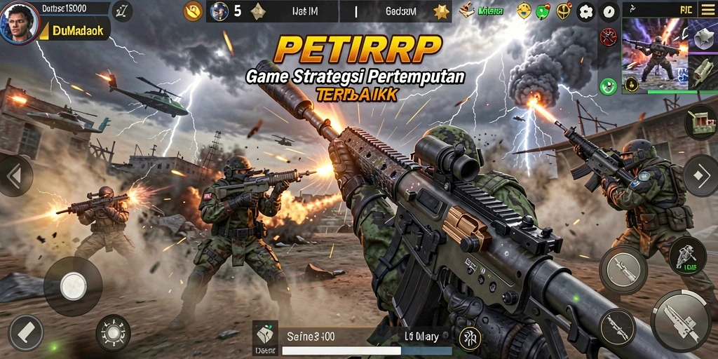 Tampilan gameplay PETIRRP yang menarik dengan pertempuran dinamis.