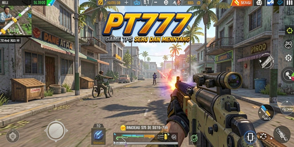 Tampilan gameplay PT777 dengan aksi tembak-menembak seru.