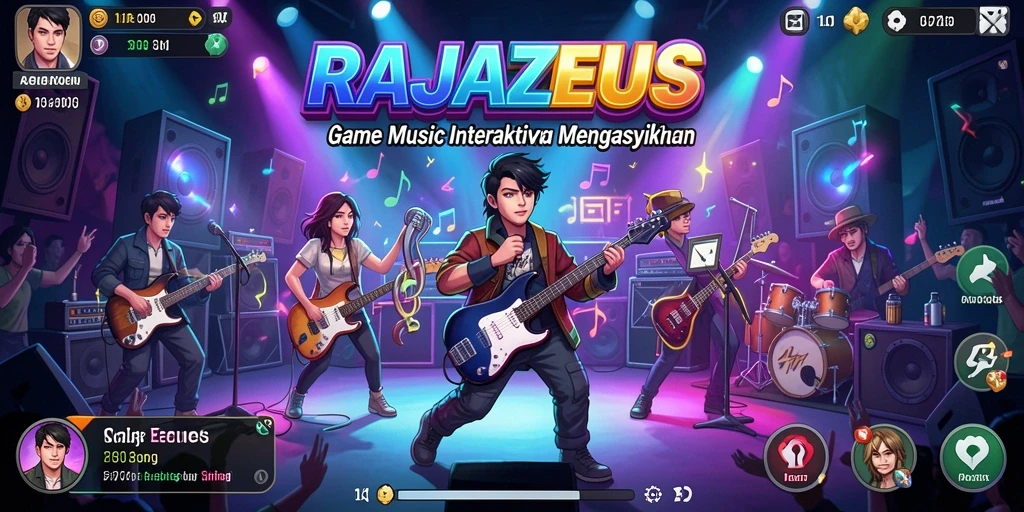 Tampilan gameplay RAJAZEUS yang menarik dan interaktif.