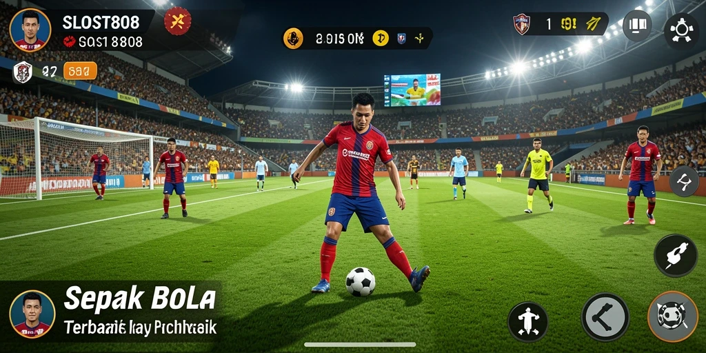 Gameplay seru SLOST8808 dalam pertandingan sepak bola.