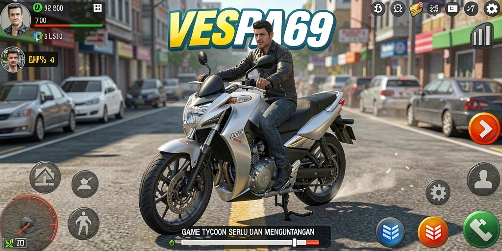 Tampilan gameplay VESPA69 yang menarik dan strategis.