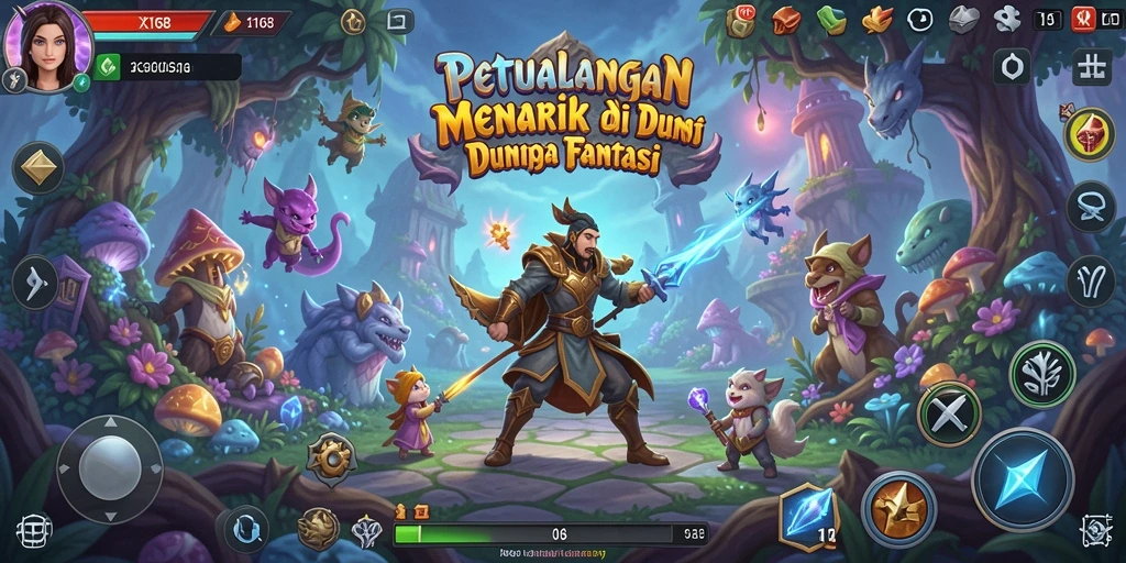 Tampilan gameplay seru dan menantang dalam petualangan X168.